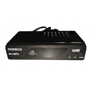 TV მიმღები:NC-100T2, DVB-T2 DIM BOX, USB, HDMI output, black