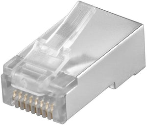 მეტალის ჯეკი/8016/Logilink MP0003 modular plug CAT5 8P8C shielded 100 pcs, polybag