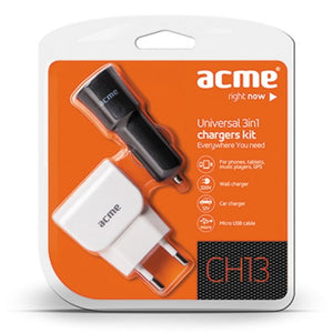 დამტენი/ACME CH13 Universal 3in1 chargers kit