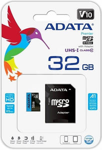 მეხსიერების ბარათი/A-DATA 32GB microSDHC Card (Class 10) with 1 Adapter, retail