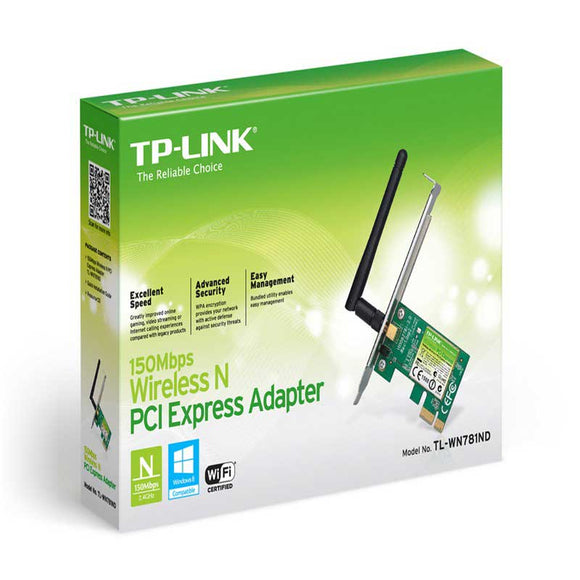 რადიო ქსელი  TL-WN781ND, Tp-Link, 150Mbps Wireless PCI Express Adapter  (WiFi)