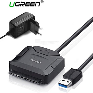 CR108 UGREEN USB 3.0 to SATA Hard Driver converter cable with 12V 2A power 20611