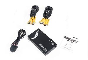 გამანაწილებელი/KDKVMUSB-2P/2C, Kingda, USB Keyboard Mouse and VGA switch for 2 computers, with 2 comp. of cable