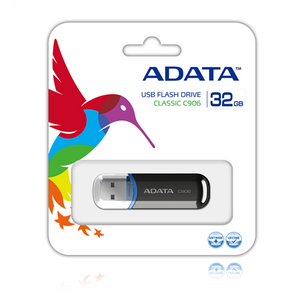 მეხსიერების ბარათი/A-DATA Classic C906 32GB Black USB Flash Drive, Retail